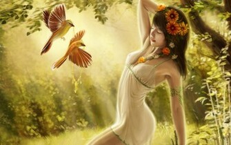 Digital Fantasy Girl Art Wallpaper HD