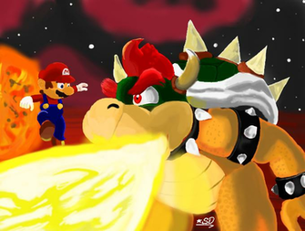 Mario Vs Bowser By Shirodeity