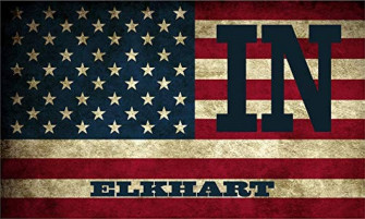 Amazon Elkhart In Indiana County Vintage Us Flag