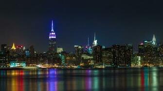 New York At Night Wallpaper Image