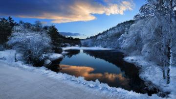 Snow River Winter Landscape For Your