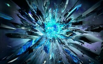 Blue Core Explosion HD Wallpaper