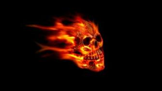 Flaming Skull