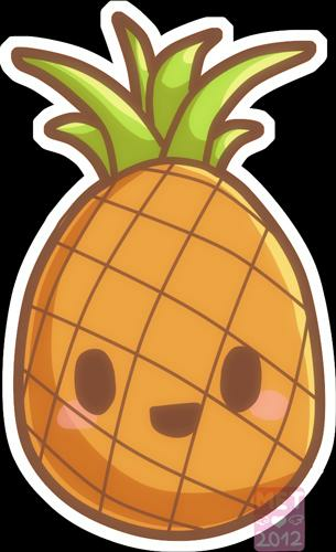 Doodle Kawaii Pineapple By Metterschlingel