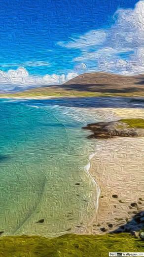 White Beachfront HD Wallpaper
