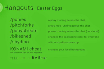 Google Hangouts Easter Eggs Include Shy Dinosaurs And Stampeding