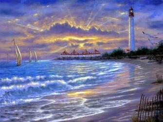 Sunset At Cape May Point Wallpaper Desktop Background