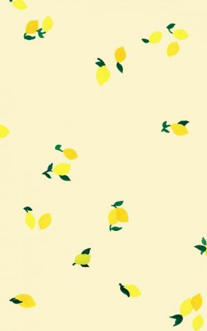 Lemon Pattern Wallpaper Top Background