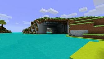 Seashore Overhang Minecraft Wallpaper