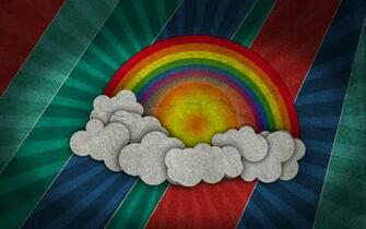 Retro Wallpaper Rainbow Vintage