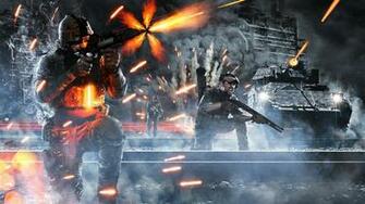 Battlefield Game HD Wallpaper Tank Soldier Shotgun Rifle Military