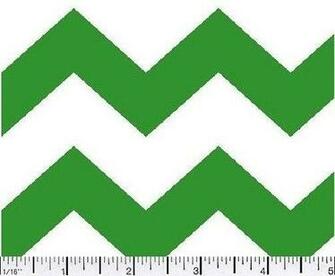 Kelly Green Chevron Inch