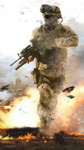 Fighting Soldier In Hail Of Bullets iPhone Plus Wallpaper