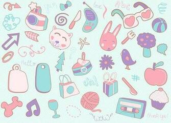 Cute Doodle Wallpaper Clip Art By