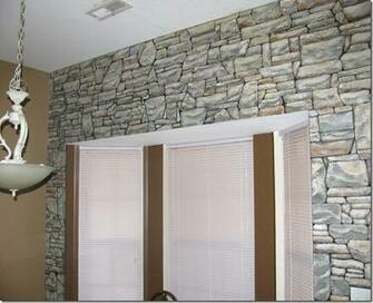 Creative Ambitions Painted Faux Stacked Stone Wall