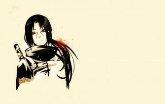 Shippuden Uchiha Itachi Sharingan Simple Background Anbu Wallpaper
