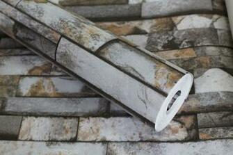 3d Real Look Realistic Natural Rusty Grey Brick Stone Wallpaper