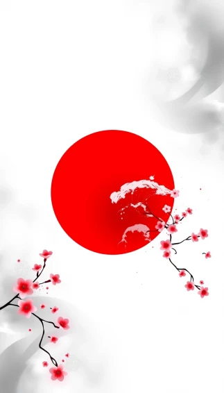 Japan Flag Phone Wallpaper