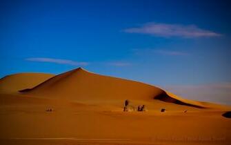 Sand Dune In The Algerian Desert Desktop Wallpaper