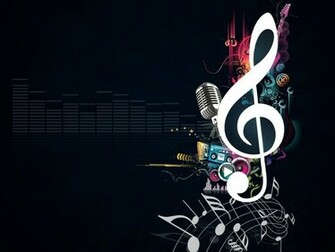 Music Microphone Treble Clef Wallpaper