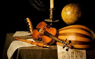 Vintage Musical Instruments Wallpaper