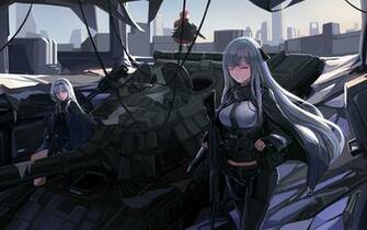 Wallpaper An Ak Ar15 Art Manga Girls