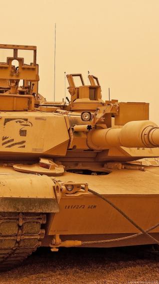 Brown M1a2 Abrams Tank Wallpaper Desktop Background