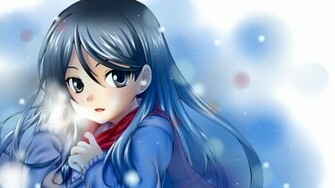 Green Desktop Wallpaper Beautiful Anime Girl