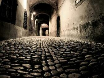 Paving Old Street Night Lighting HD Wallpaper Nature