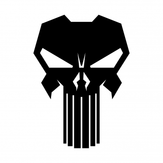 The Punisher Logo Wallpaper 4k White