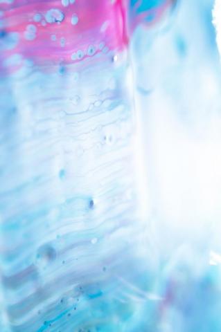 Water Droplets On Clear Glass Photo Blue Image