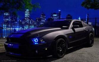 Wallpaper Mustang Black Tuning Cars Desktop