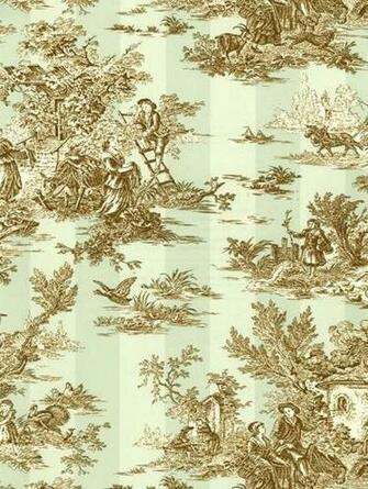 Wallpaper French Countryside Pastoral Toile By Wallpaperyourworld