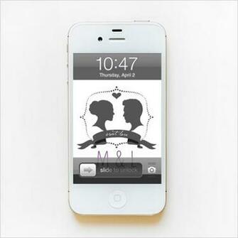 Silhouette Monogram Phone Wallpaper The Wedding Chicks