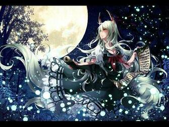 Ex Keine Green Hair Horns Kamishirasawa Moon Night Red Eyes