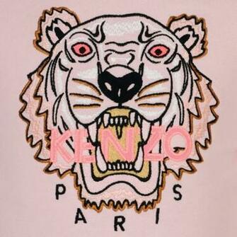 Kenzo Baby Girls Pale Pink Jumper With Tiger