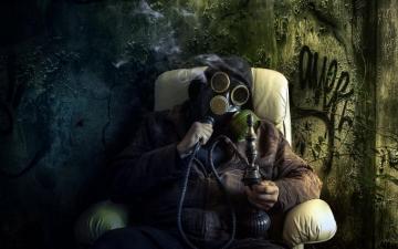 Anarchy Marijuana Ween Bong Gas Mask Dark Drugs Sadic