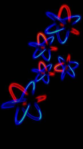 Wallpaper Molecules Atoms Neon Compounds