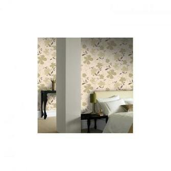 Rapture Green Wallpaper Cream Buy Direct
