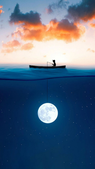 Fishing Dreams Depth Effect Wallpaper Central iPhone