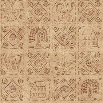 Rust Punched Tin Patchwork Tut Family Friends Iii Wallpaper