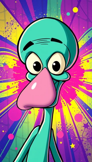 Handsome Squidward Wallpaper