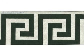Black Greek Key Wallpaper Border
