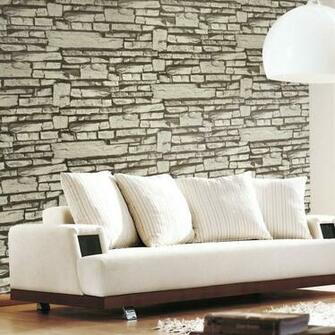 Modern Faux Stone Wallpaper Grey 3d Brick Living Room Homewall Decor20