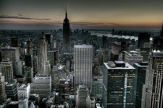 Gotham City Background New York Skyline Wallpaper HDr