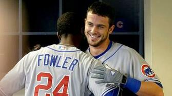 Mlb Chicago Cubs Kris Bryant Celebrates With Dexter
