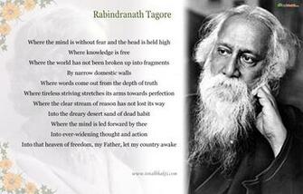Rabindranath Tagore Poem Wallpaper Yellow White And Black Color