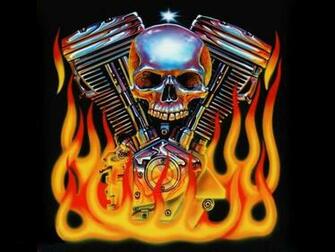 Engine And Skull Wallpaper HD Car