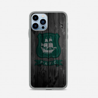 Pafc Plymouth Argyle Fc Soccer Logo Dark Wood Wallpaper iPhone