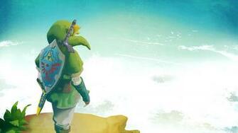 Wallpaper The Legend Of Zelda Elf Shield Sky Link 4k
